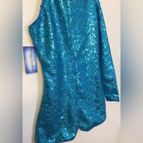 NWT Double platinum sequin sparkle in piece size small.  Missing strap - Picture 8 of 8